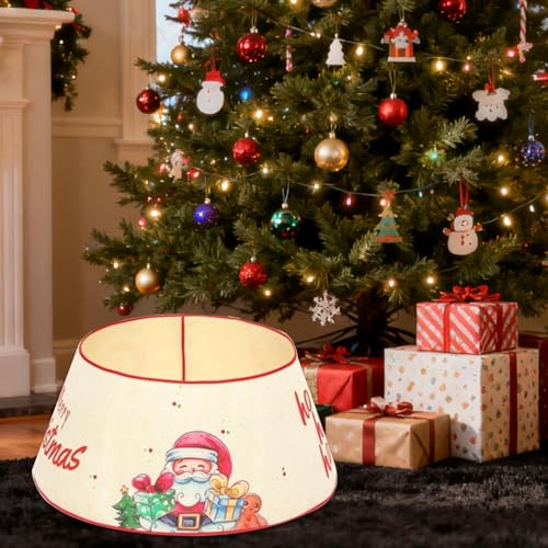 Collar para árbol de Navidad artificial con decoración navideña rústica para el hogar 4