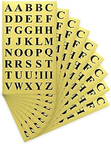 Emraw Super Great Gold Foil Alphabet Labels - Great for School, Home & Office – 378 Labels Per Pack - (2-Pack)