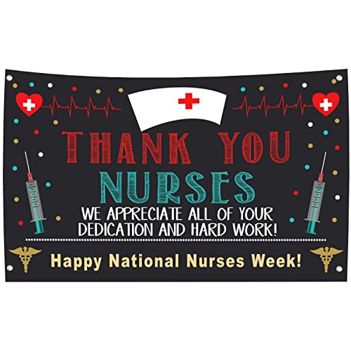 Know Me Nurse Appreciation Week Banner - Happy National Nurses Week - Multicolor Rectangular 160 x 100 cm Wall Mount Polyester