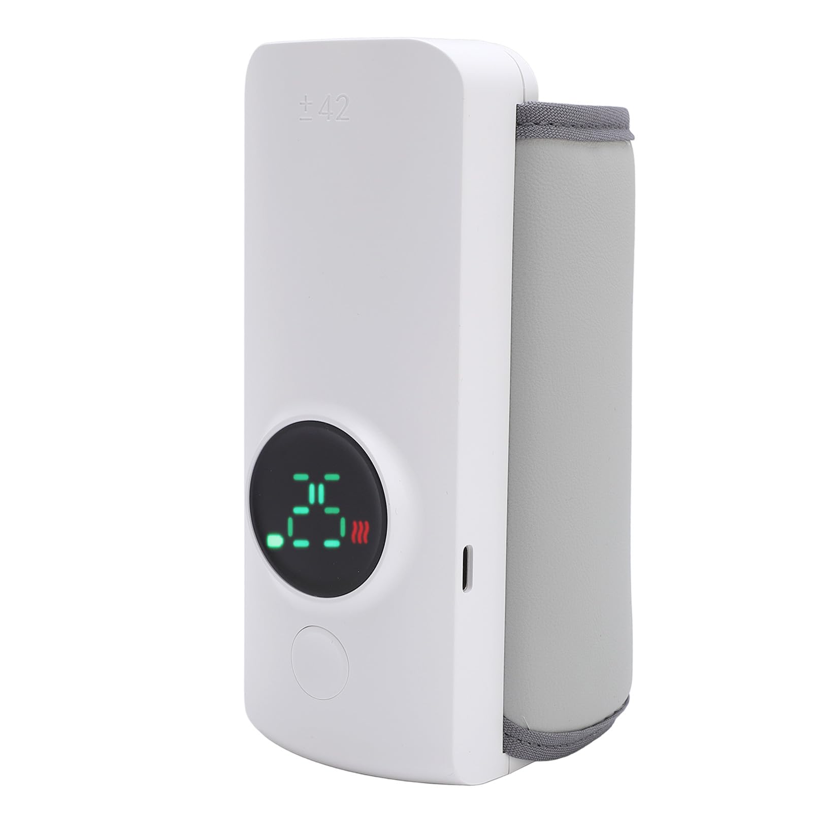 Scaldabiberon, 6 Impostazioni di Temperatura da 37°C a 55°C Scaldabiberon Portatile Ricaricabile con Batteria da 6000 MAh e Gancio Regolabile per Viaggi, Auto, Casa
