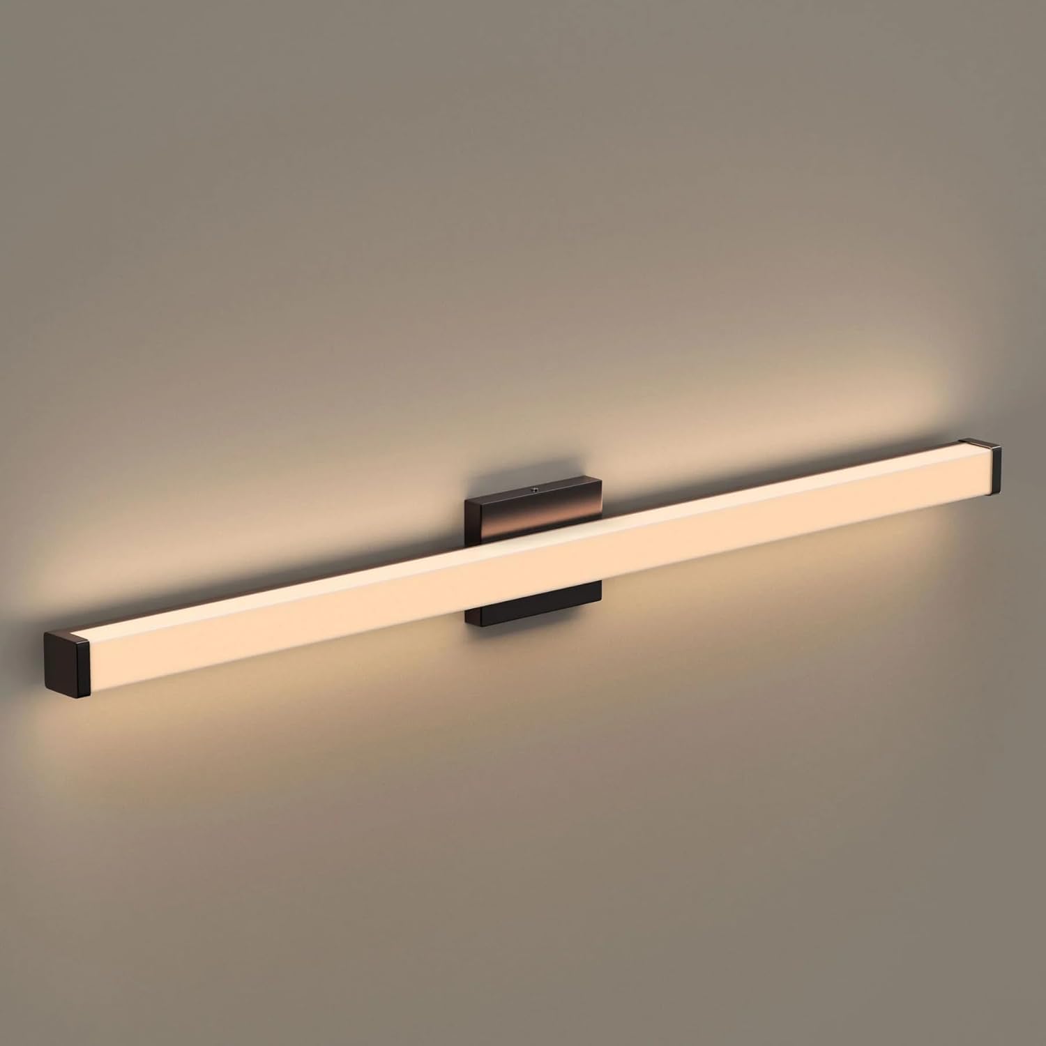 LEDMyplace 25W 24-inch LED Vanity Light Fixtures Over Mirror, 3000K/4000K/5000K CCT Changeable, 1750LM, 120V, High CRI>80, Oil Rubbed Bronze, Dimmable Vanity Lights for Bathroom, Bedroom, ETL Listed