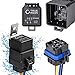 OLS 40/30 Amp Waterproof Relay Switch Harness Set - 12V DC 5-Pin SPDT Automotive Relays 12 AWG Hot Wires