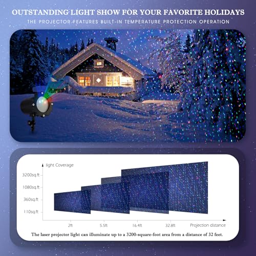 Projecteur d'extérieur à lumières étanches et décors de fête modulables