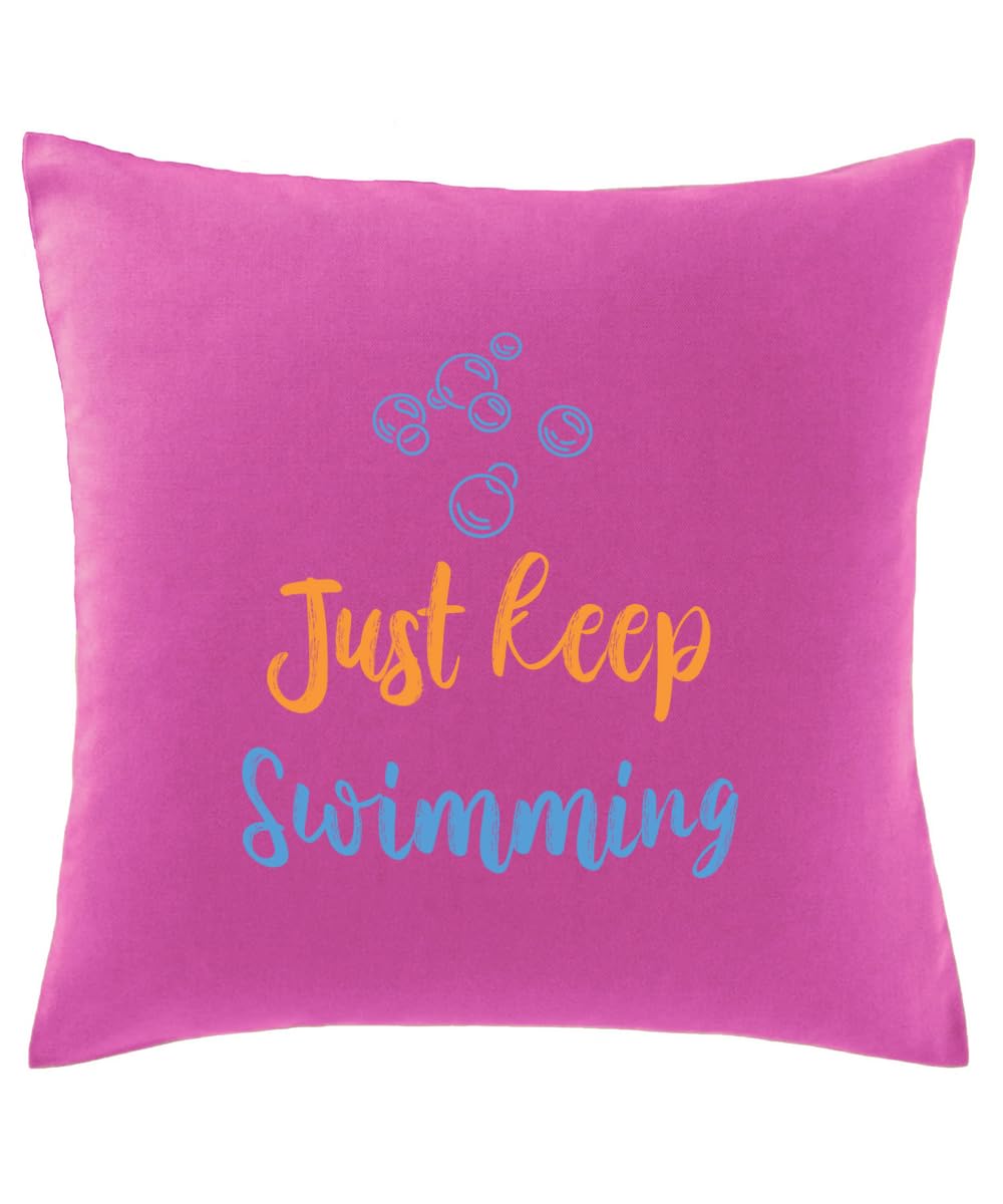 Hippowarehouse Just keep swimming Printed bedroom accessory cushion cover case 41x41cm