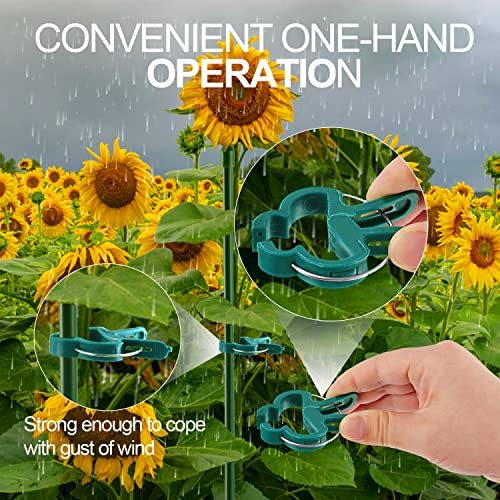 image for Yinghezu 40 Pcs Plant Support Clips,Flower and Vine,Garden Tomato Plan