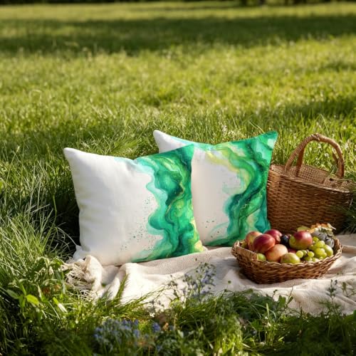 Housse de coussin 45x45 lot de 2 lavable housse coussin vert anti accroc - 6