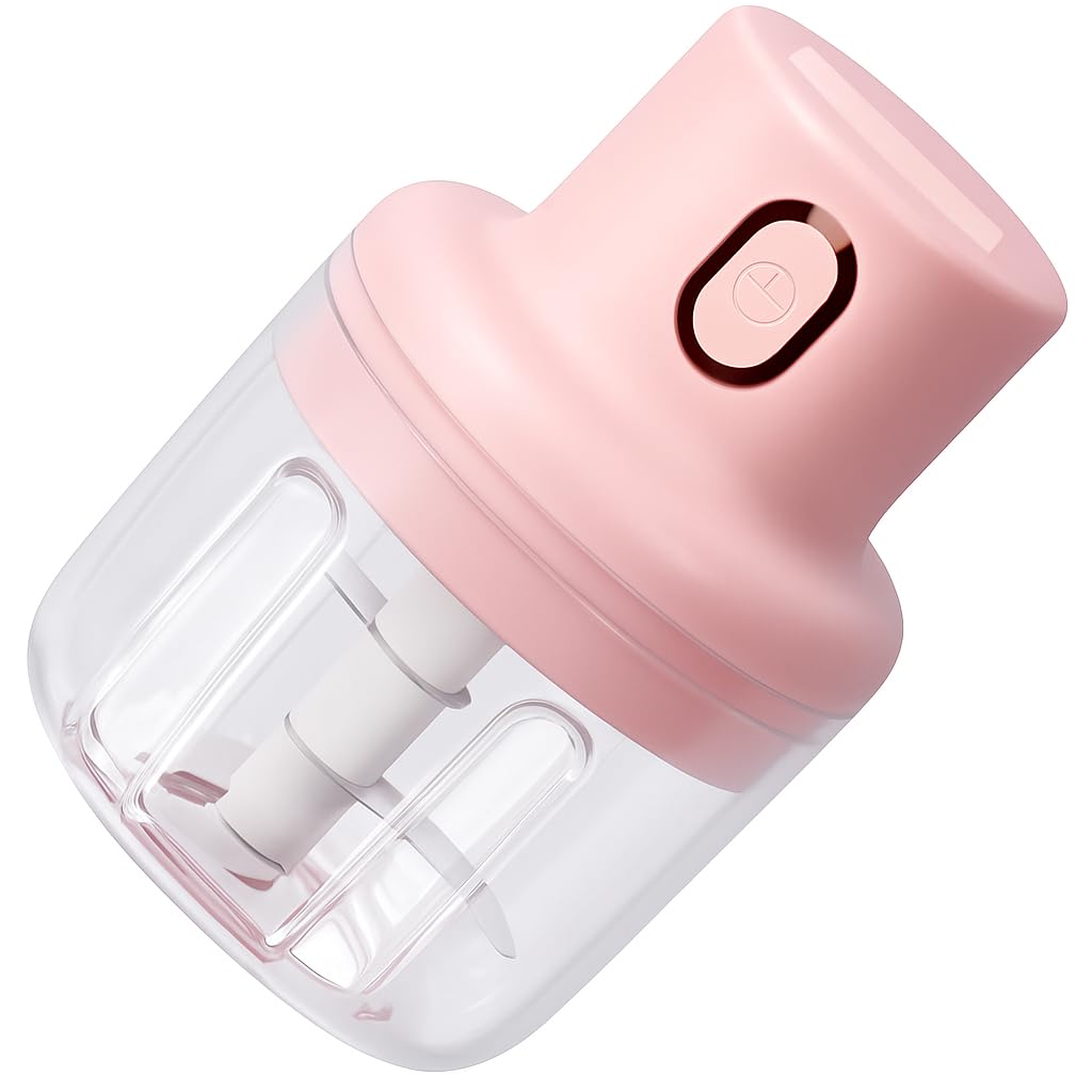 Fitto Electric Cordless Garlic Crusher, Mini Vegetable Processor, Garlic Masher, Portable Onion Blender, 250ml