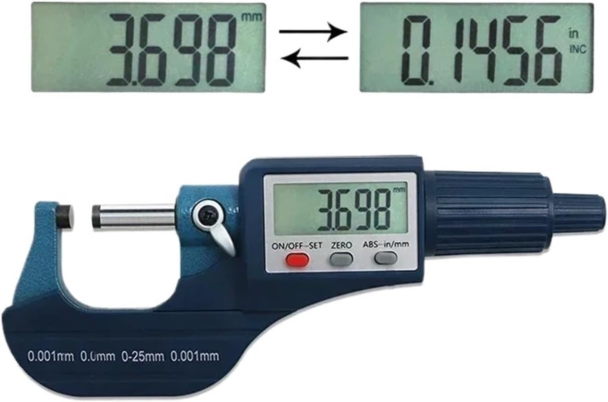 Tool Set 0-25/25-50/50-75/75-100mm 0.001mm Digital Electronic Outside Micrometer(0-25mm)