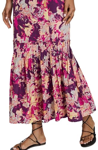 Club Monaco Women's Tiered Flounce Midi Skirt2