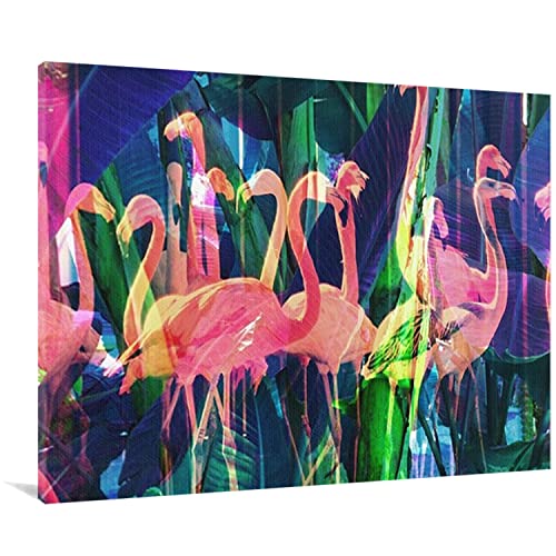 Eorntdy Canvas Wall Art Flamingo Canvas Print Artwork Bird Wall Art Paintings Framed Ready To Hang For Living Room Dinning Room Bedroom Bathroom Home Decor 08X12Inch #TOP7