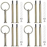 4 Sets 38,1 cm 3-stöckiger Kuchentablett-Griff, mehrstöckig, Metall, für Dessert- und Obst-Mittelstange, robuste Hardware-Halterung für Hochzeit, Party, Geburtstag, Cupcake-Platte, Ständer, Beschläge