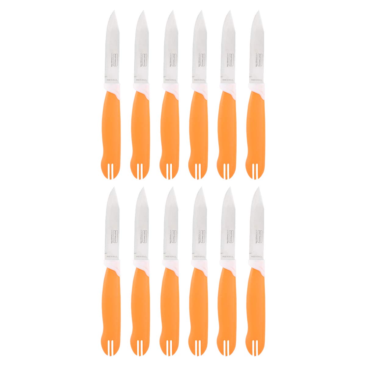 Martinazzo Inox Stainless Steel Plain Edge Paring Knife Set - 12 Pieces