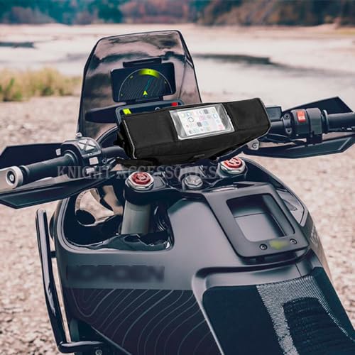 Bolso impermeable para manillar de moto YADISI para Norden 901 y 701 SUPERMOTO/ENDURO, color negro miniatura 2