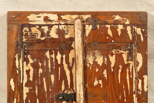 Biscottini Innentür Fenster L 46,5 x T 7,5 x H 56,5 cm - Holztür - Türen für Innen und Außen - Wohnkultur