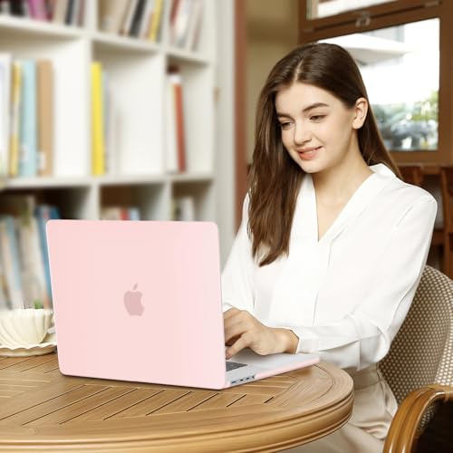 Image of MOSISO Compatible with MacBook Pro 16 inch Case 2025 2024 2023 2022 2021 M4 M3 M2 M1 A3403 A3186 A2991 A2780 A2485 Pro Max, Plastic Hard Shell&Keyboard Cover&Screen Film&Storage Bag, Chalk Pink