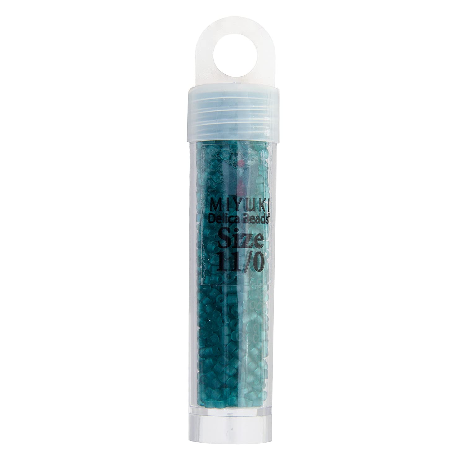 Miyuki Delica 11/0 Glass Beads - Teal Caribbean Transparent Matte (50g Bag), Japanese Seed Beads - View #8
