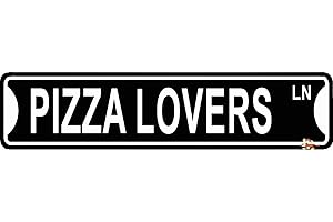 Pizza Shoppe Wall Decor: Retro Pink "Pizza Shoppe" Street Sign