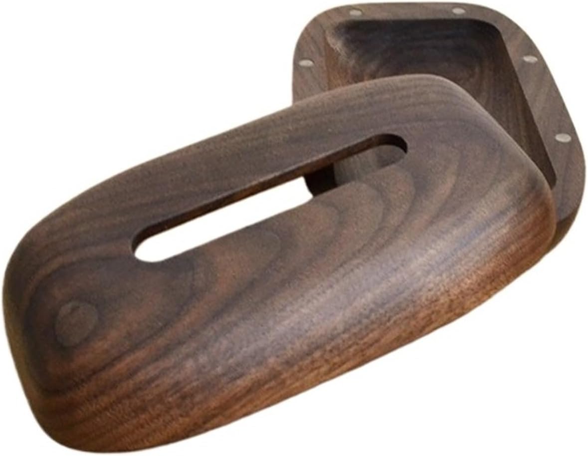 Black Walnut Tissue Boxs, Creative Special Shaped Solid Wood Napkin Storage Rack, Simple Natural Wooden Home Office Boxes