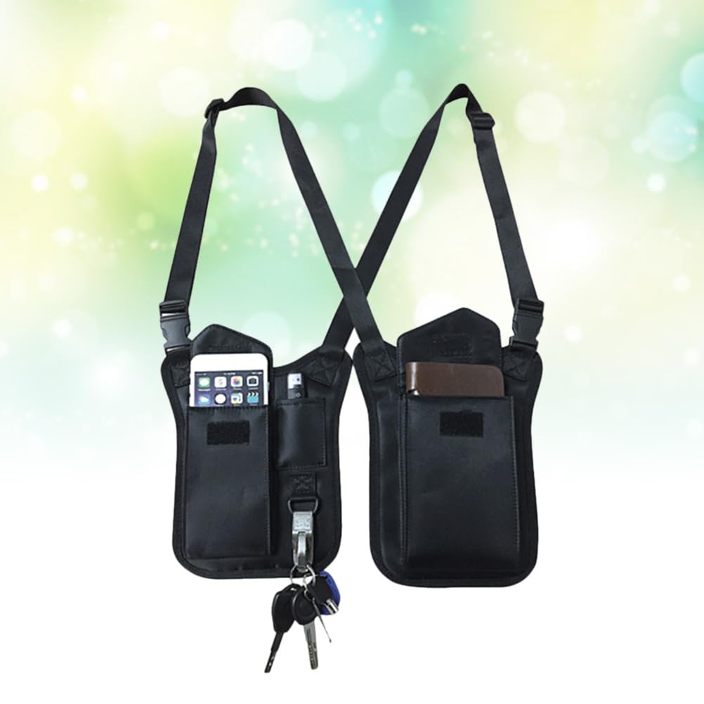 BESPORTBLE Aisselle en Nylon ImperméAble avec BandoulièRe RéGlable sous Les Aisselles Antivol À Trois Poches pour Hommes Et Femmes IdéAl Voyage Et ActivitéS Outdoor