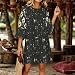 HLSDFRES Football Womens Summer Dress Casual Short Sleeve Sundresses Beach Mini Dress Large