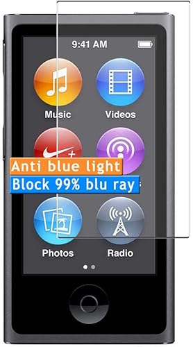 Paquete de 4 protectores de pantalla anti luz azul, compatibles con Apple iPod nano 7 nano7 7th protectores de película de TPU vidrio no templado