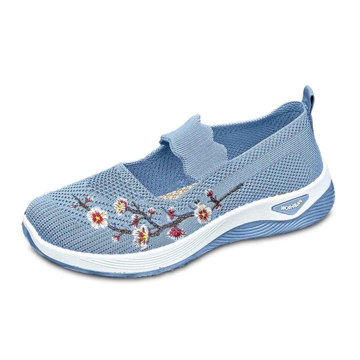Chaussure Femme Confortable - Chaussure De Marche Ete Sans Lacet Orthopédiques Confortable Légère Sneakers À Enfiler Mesh Respirant Chaussures De Tennis Walking Chaussures Femme