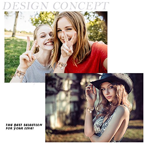 Long Way 3Pcs Gold Silver Rose Gold Plated Charm Bracelet For Women Stretch Crystal Multilayer Bracelet #TOP1