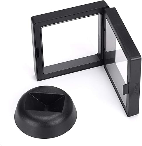 Miniatura 3 de Skelang Soporte de exhibición flotante 3D con marco de suspensión para medallón AA, antiguo, moneda de desafío, chip, joyas, pin (2.75 x 2.75 x 0.75