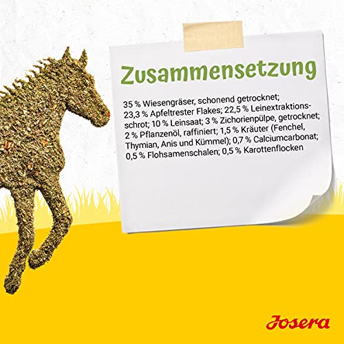 JOSERA Kraut & Rüben Mash (1 x 15 kg) | Premium Pferdefutter Mash | Pferdefutter mit Leinsamen | Stärke- und zuckerreduziert | voll mineralisiert | 1er Pack