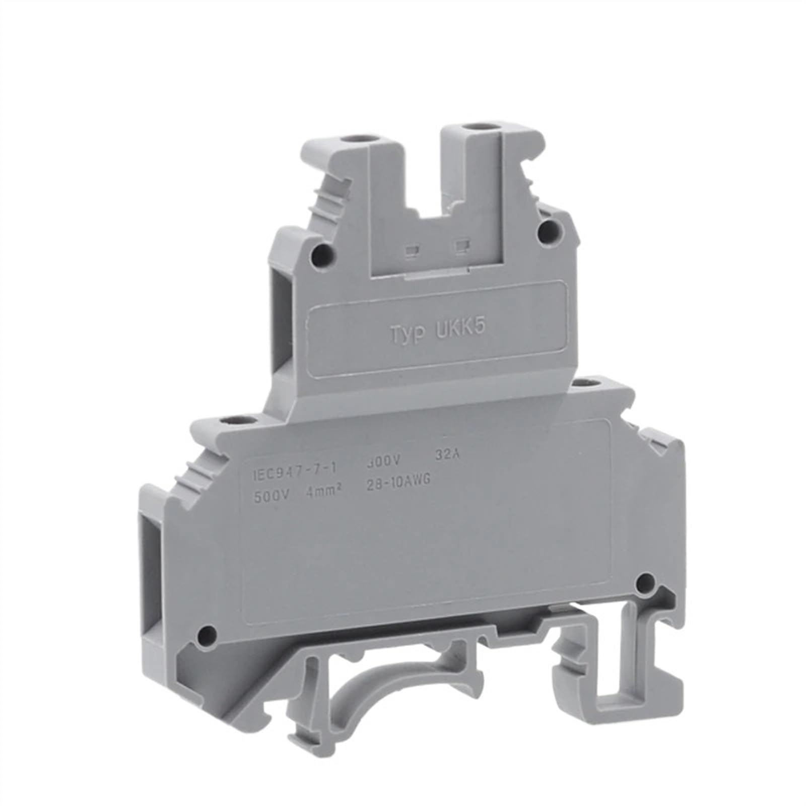10/15/50pcs Din Rail Dual Row Screw Terminal Blocks UKK5 Wire Electric Double Deck terminals Block connectors Cables(50pcs)