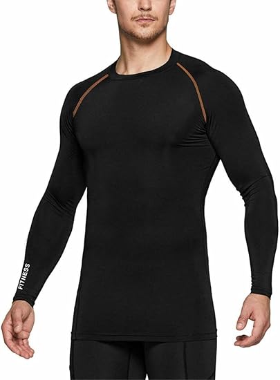 Compression T-Shirt Top Full Sleeve Trainer Fit Multi Sports Lycra Skin Inner Wear