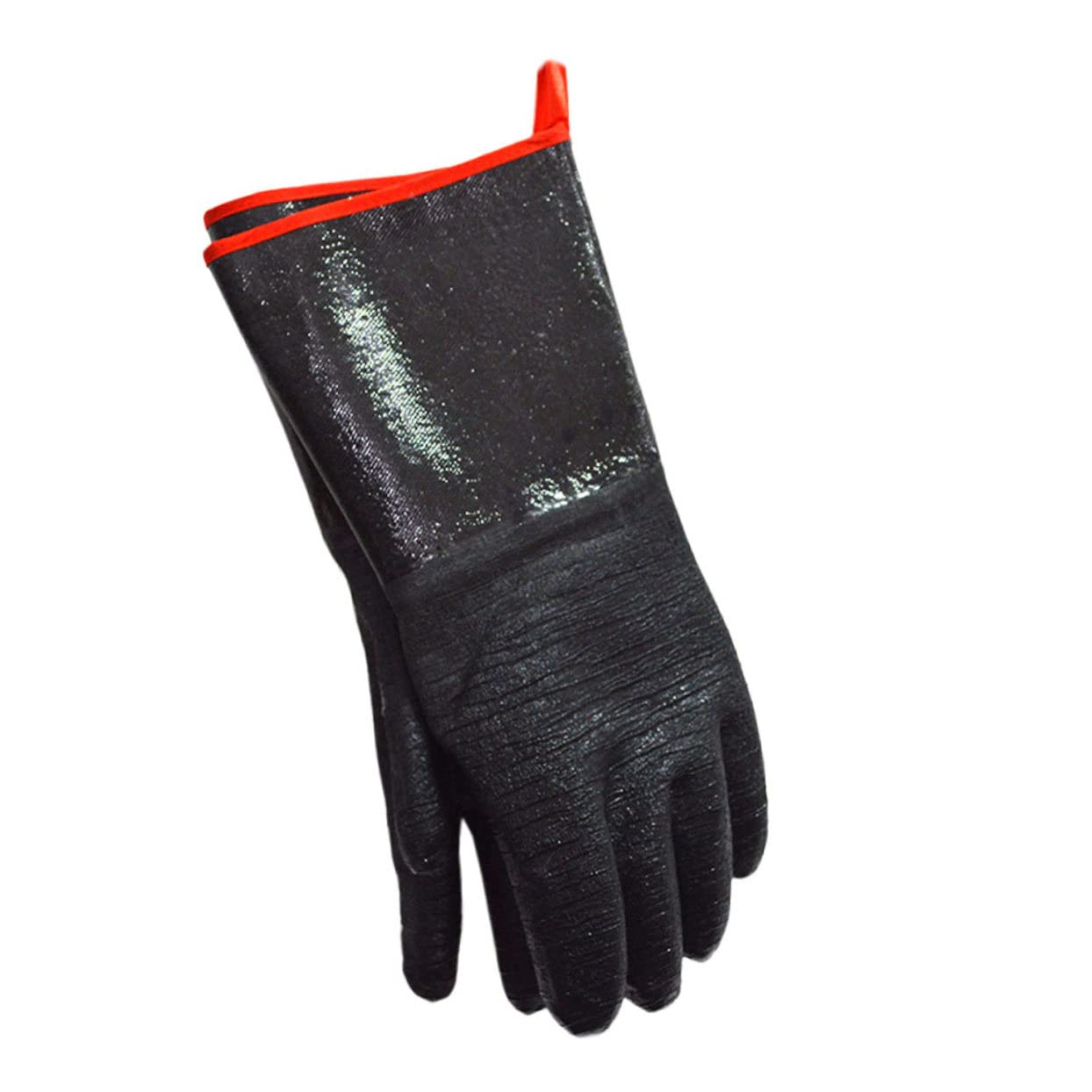 Guanti da Forno in Neoprene Resistenti al Calore, Nero, 1 Paio | Riutilizzabili, Protezione da Taglio, per Stufa e Ambienti Caldi, Copertura Polso Contro Scottature