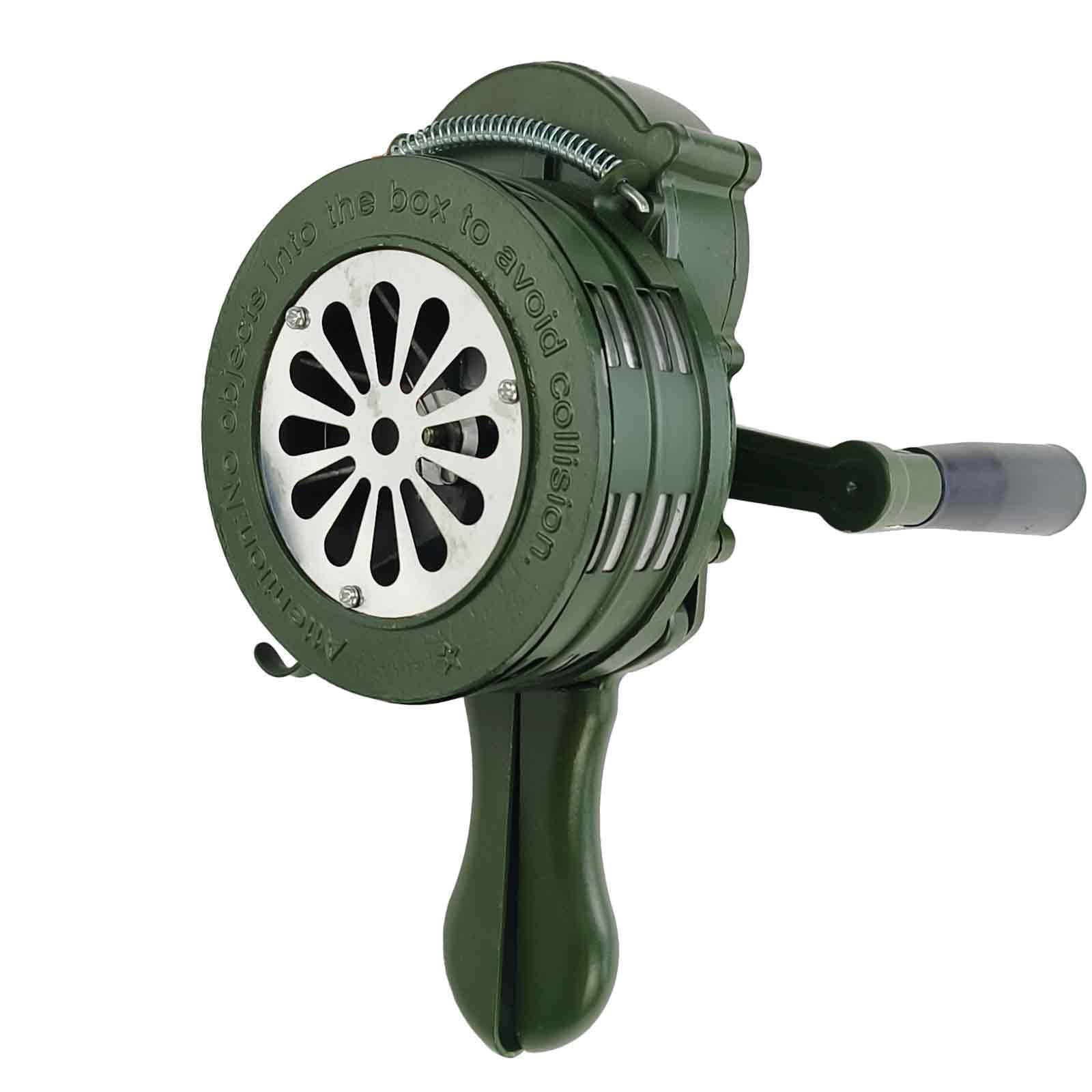 Sirena de mano Air Raid de aleación de aluminio de 110 dB, manivela de 110 dB, alarma de emergencia manual para supervivencia y seguridad