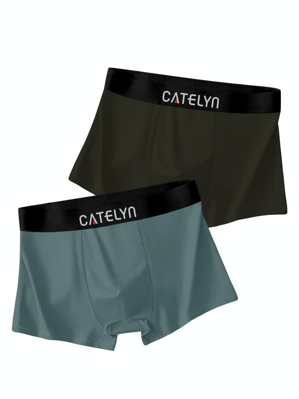 Men's Boxer Briefs Underwear, Soft Nylon Microfiber Fabric with Elastic Waistband, New Solid Colors Trunk (Pack of 2)-image-8