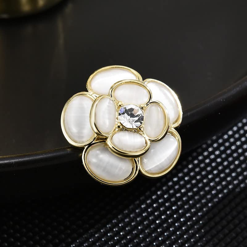 Image of Flower Brooch for Women Rhinestone Flower Brooch Pins Floral Brooches Jewelry Gift for Mom Wife