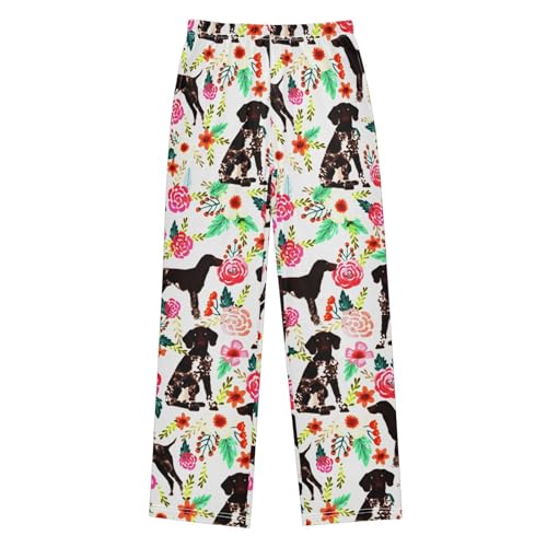 Pajama Pants Soft Elastic Waist PJ Bottoms Long Sleepwear Lounge Pants with 2 Pockets,S