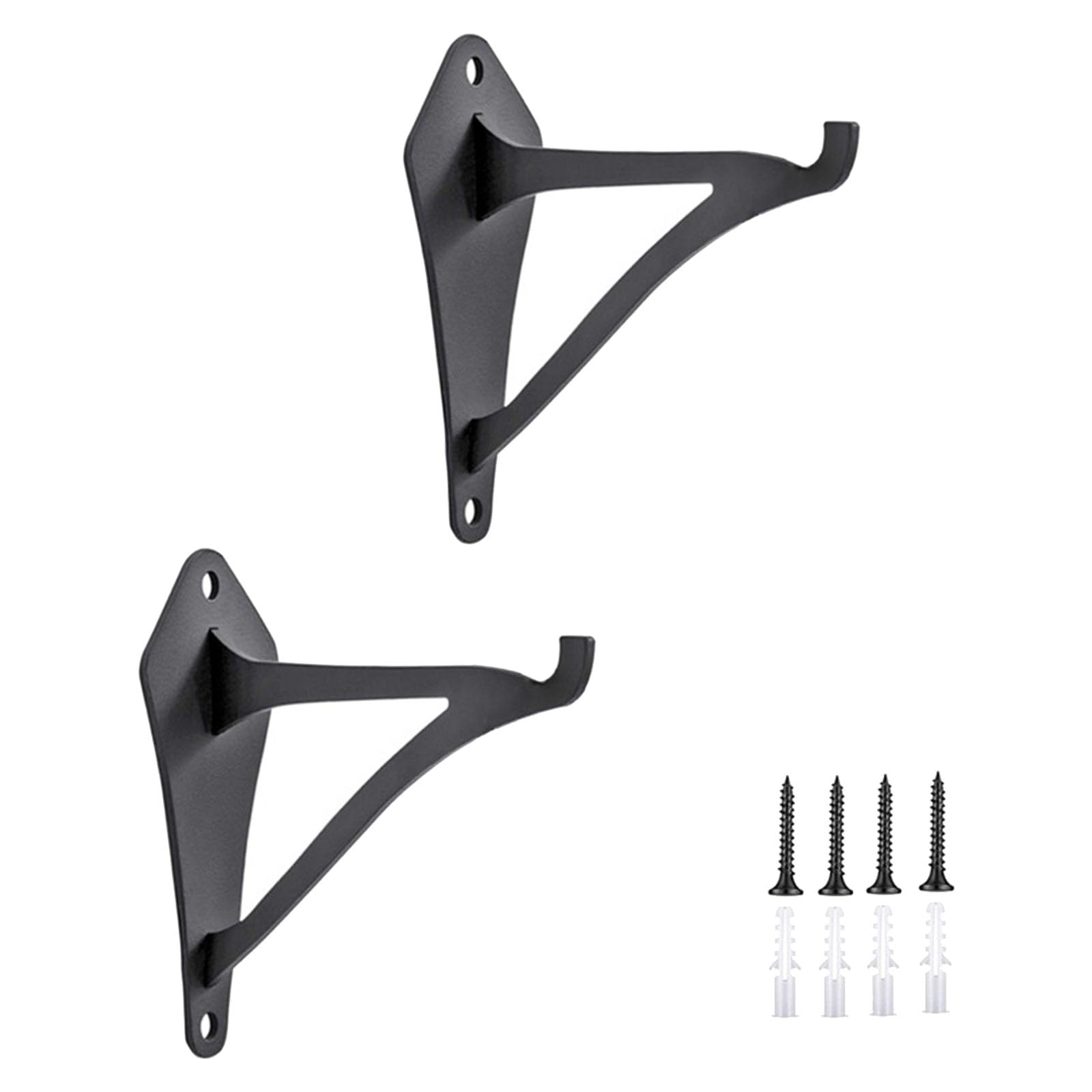 APGLSXY 2Pcs Plant Hangers Sturdy Iron Wall Mounts Metal Hanging Brackets for Bird Feeders Planter Outdoor Decoration Use Decorative Hooks Outdoor