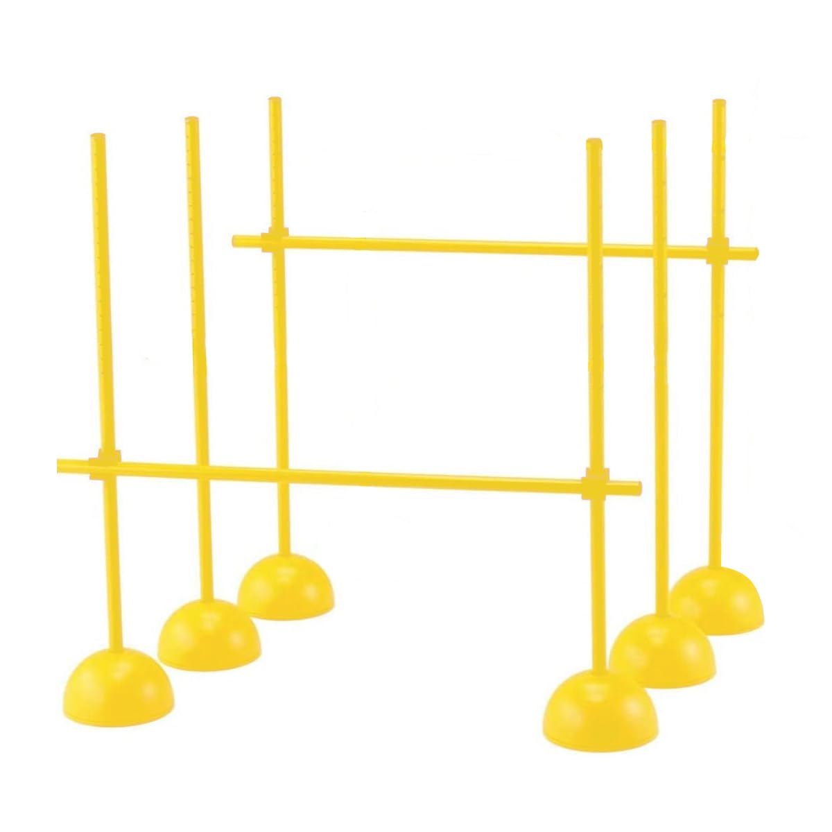 CANNON Set Vallas Ajustables para Entrenamientos de Agilidad, Fútbol, Oposiciones de Policía | Incluye Picas y Bases rellenables | Obstáculos Ajustables para Juego de Pies, Coordinación y Resistencia