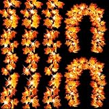 5 Pack Maple Leaves Garland String Lights,Thanksgiving Decorations Fall String Lights with 50 Ft/100 LED Maple Leaves for Indoor Outdoor Autumn Harvest Party Festival Home Patio Thanksgiving Decor