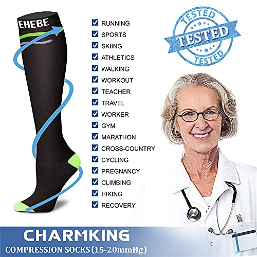 Image of Copper Compression Socks (3 Pairs), 15-20 mmhg is BEST Athletic & Medical for Men & Women, Running, Flight, Travel, Nurses - Boost Performance, Blood Circulation & Recovery