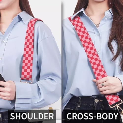 Image of Purse Strap Replacement Crossbody, 3.8cm Wide Shoulder Strap Adjustable Replacement Belt Gold Buckle
