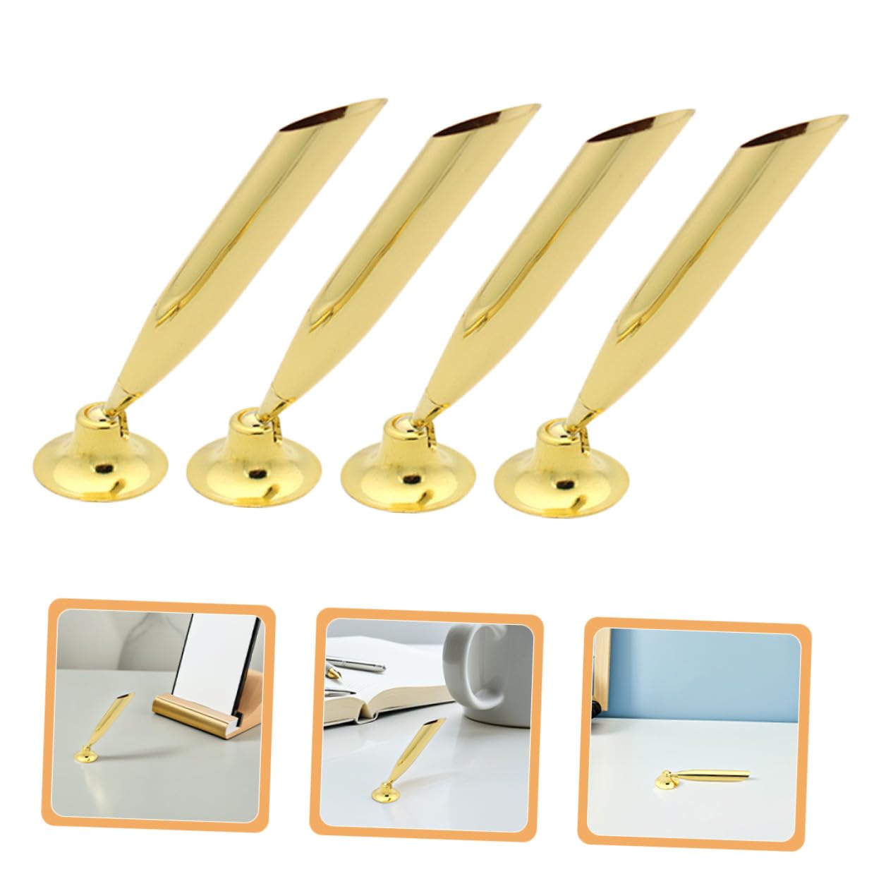 30 Pezzi Portapenne da Scrivania in Metallo Elegante per Penna Singola Compatibile con Penne Stilografiche Matite e Penne Sfera Supporto Funzionale per Ufficio Hotel e Banca