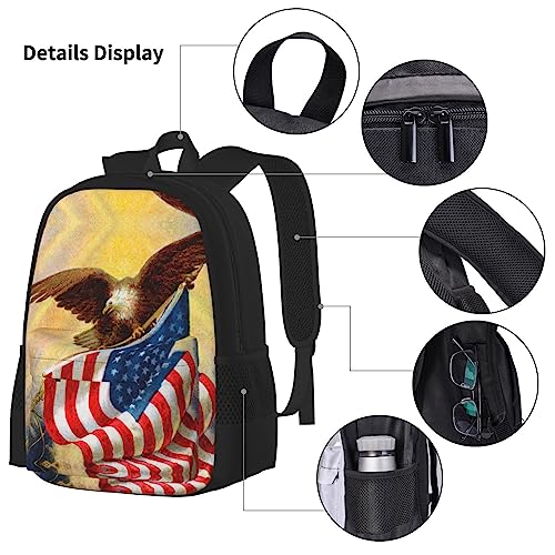Cartable drapeau américain 3 pièces pour éviter le mal de dos des élèves - 5