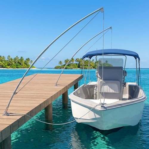SIVEIS 15FT Fiberglass Mooring Whips Pair for Boats up to 26FT or 9000 LBS