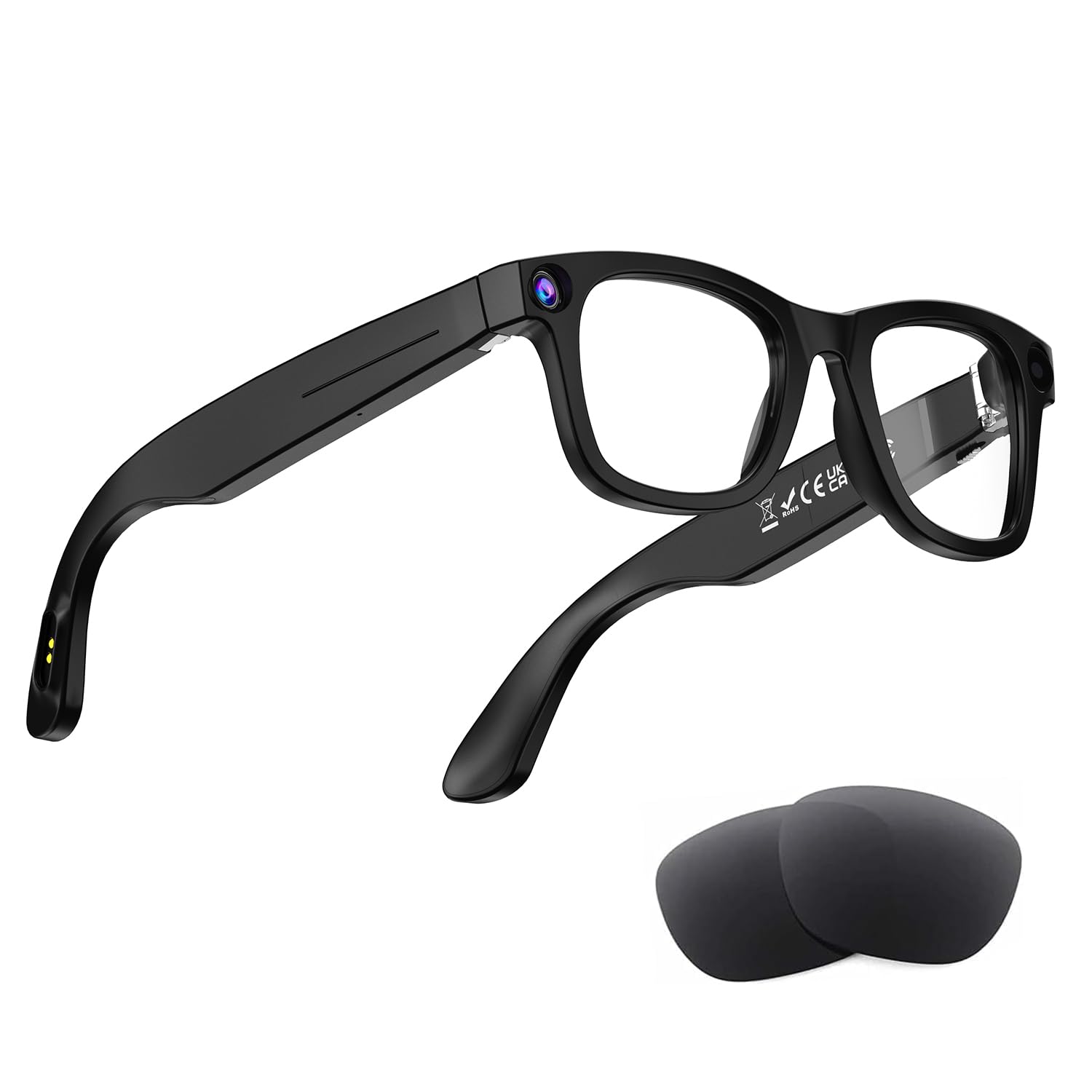 AI Smart Bluetooth Glasses with Camera 8MP HD Camera Glasses 1080P Video Recording Sunglasses Real Time Translation Voice