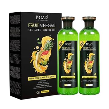 PRu. ADS Fruit Vinegar Hair Gel Color/Black color. (2 * 500 ml)