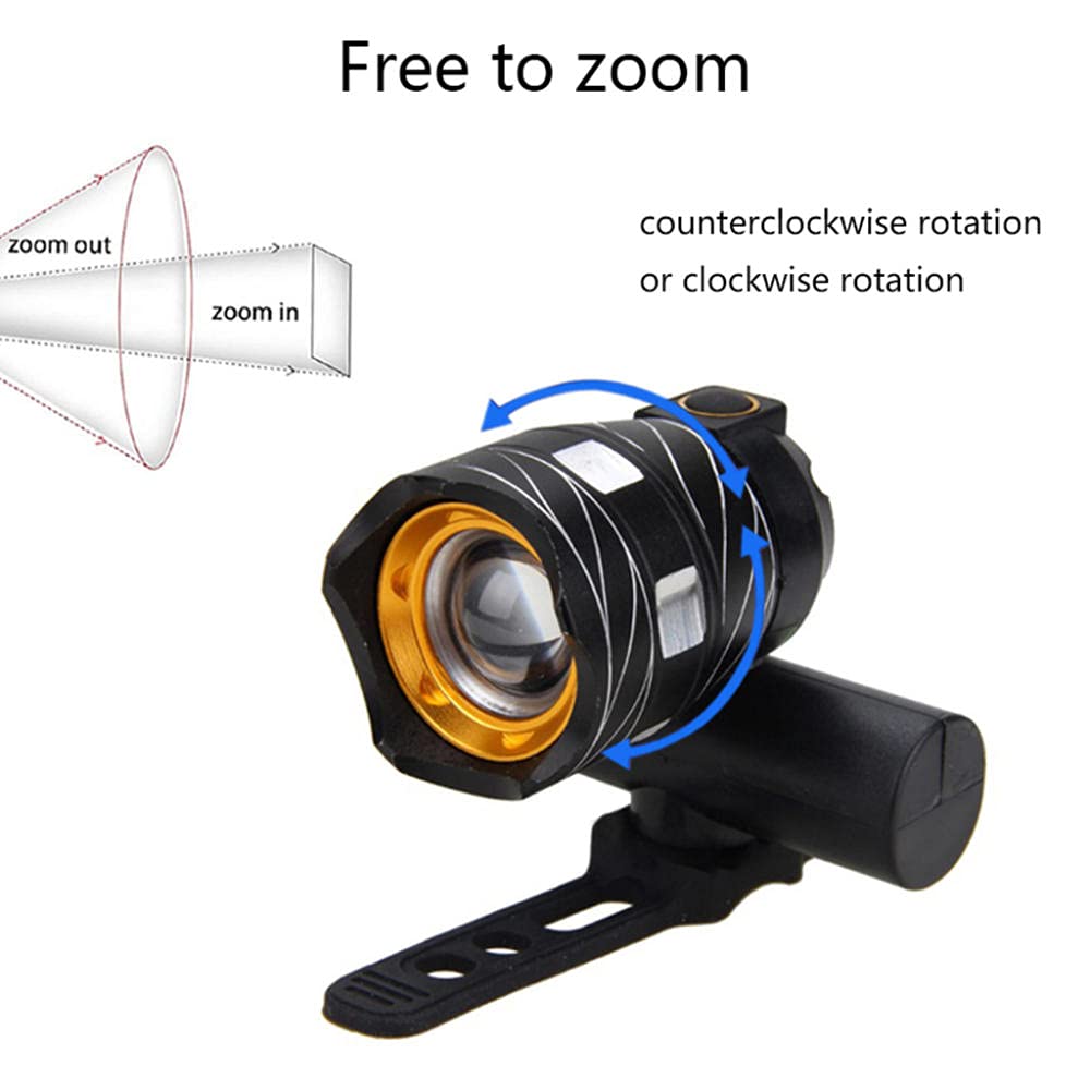 Ensemble Lumière Vélo, Lampe Vélo LED Rechargeable USB Eclairage Avant et Arrière, 3 Modes Réglables, Étanche IPX5, Éclairage Vélo pour Cyclysme VTT, VTC, Bicyclette Super