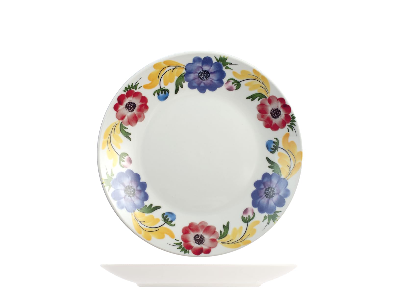H&H, service de table, 18 pièces, Collection Jardin, porcelaine décorée, lavable au lave-vaisselle