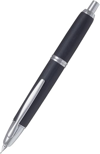 Pilot Fountain Pen Capless Wood Shank Black Finish (F)