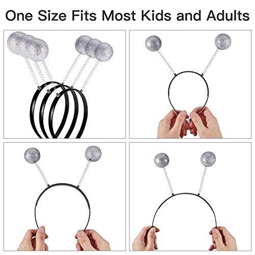 image for meekoo 5 Pieces Martian Alien Headband Funny Ball Head Boppers for Par